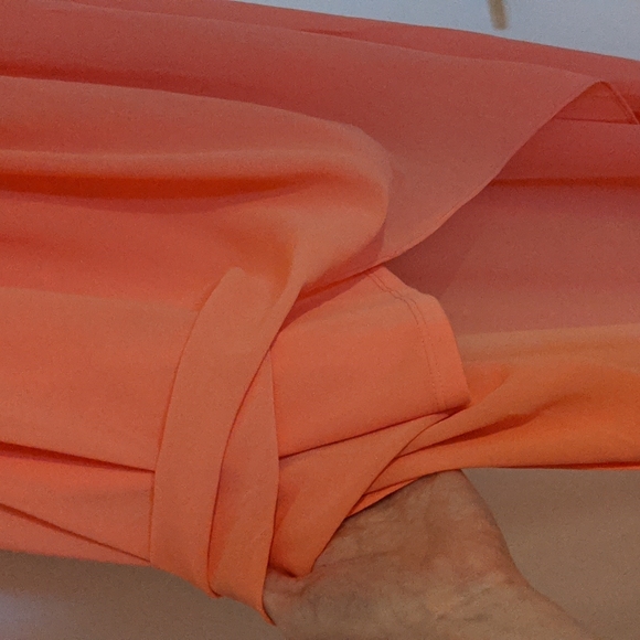 Coral high-low embroidered dress - Picture 3 of 7